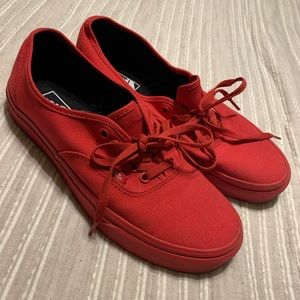 All red Vans